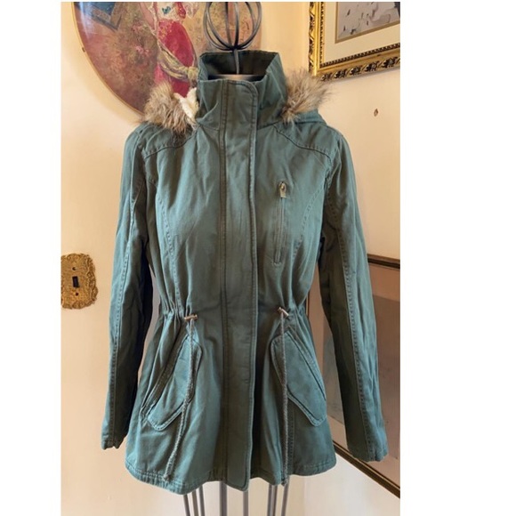 GREEN UTILITY ARMY JACKET - Picture 1 of 5